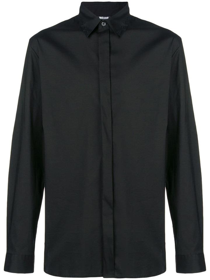 Just Cavalli Long-sleeve Fitted Shirt - Black