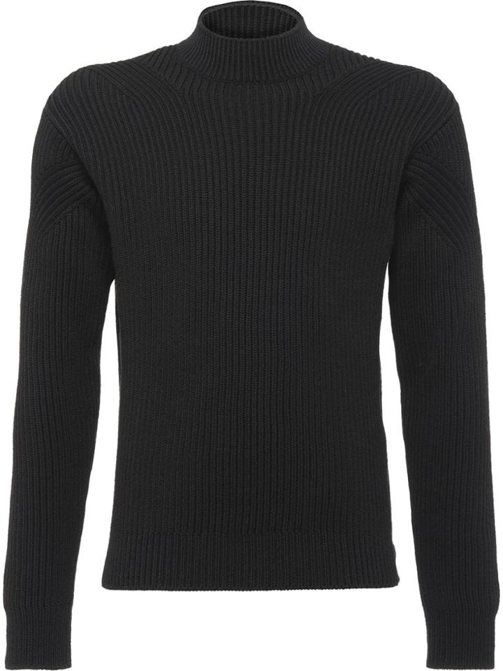 Prada Funnel Neck Jumper - Black