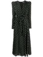 Alessandra Rich Polka-dot Wrap Dress - Black