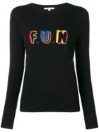 Chinti & Parker Slogan Fitted Sweater - Black