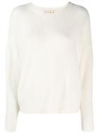 Marni Dropped Shoulder Jumper - White