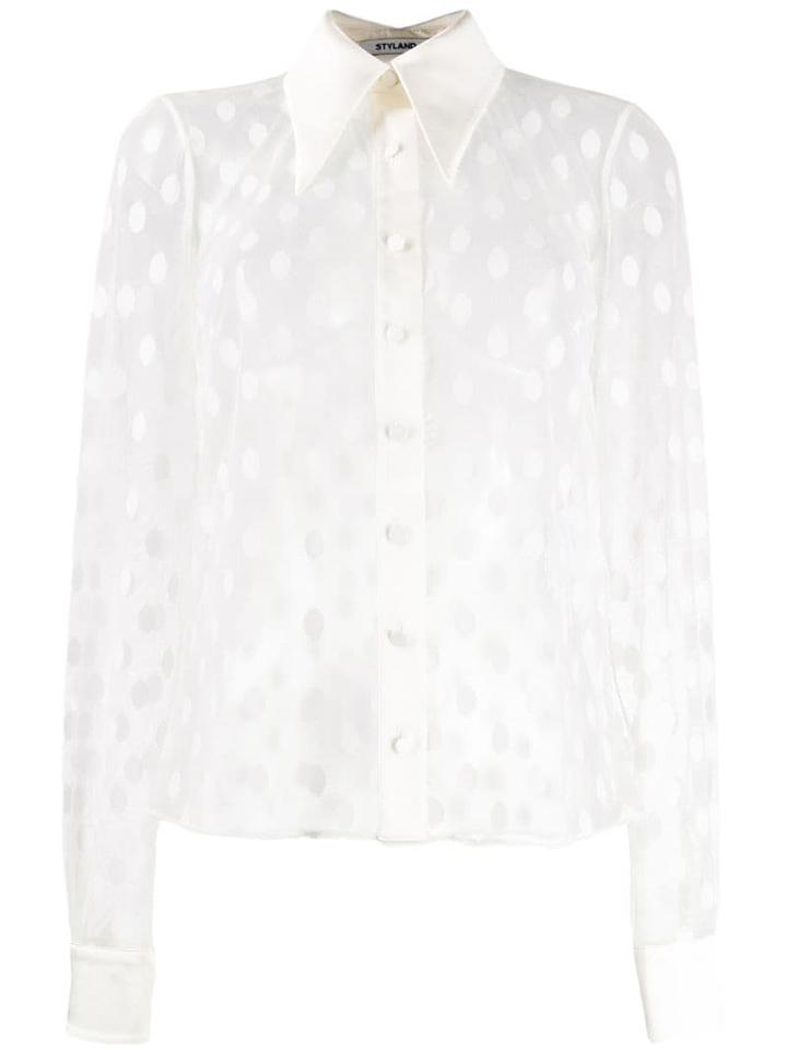 Styland Sheer Shirt - White