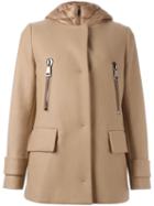 Moncler 'euphemia' Padded Coat, Women's, Size: 3, Brown, Feather Down/polyamide/virgin Wool
