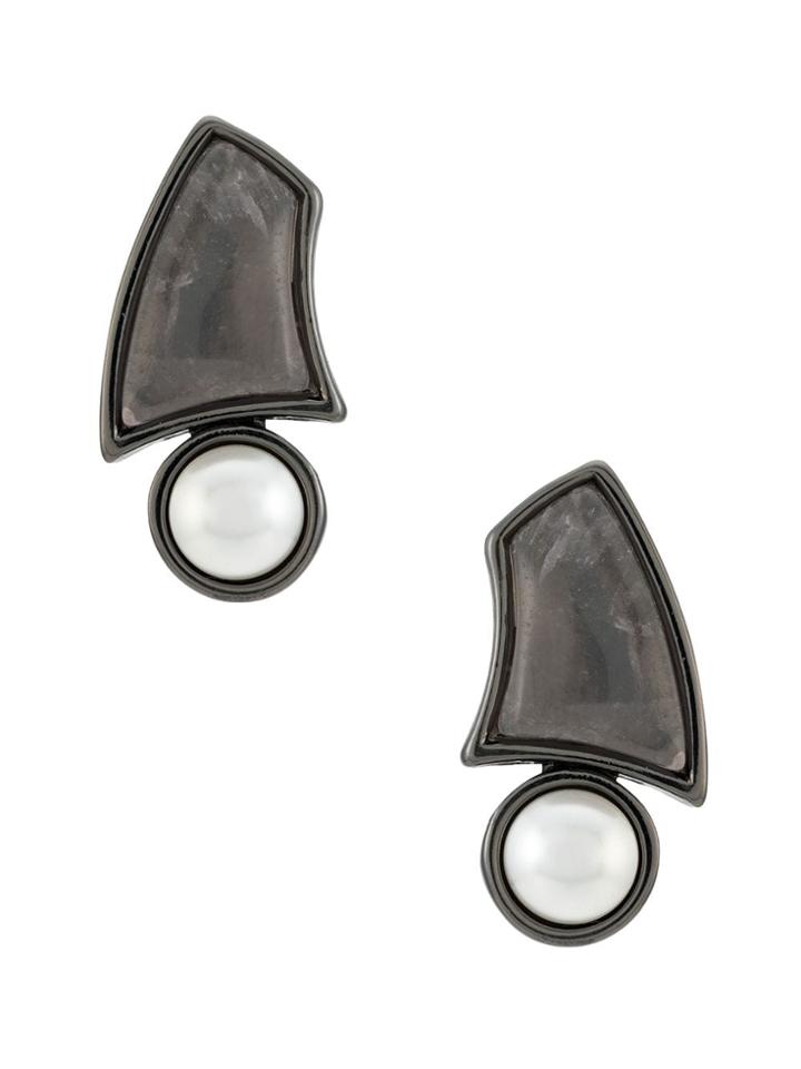Camila Klein Chaton Earrings - Black