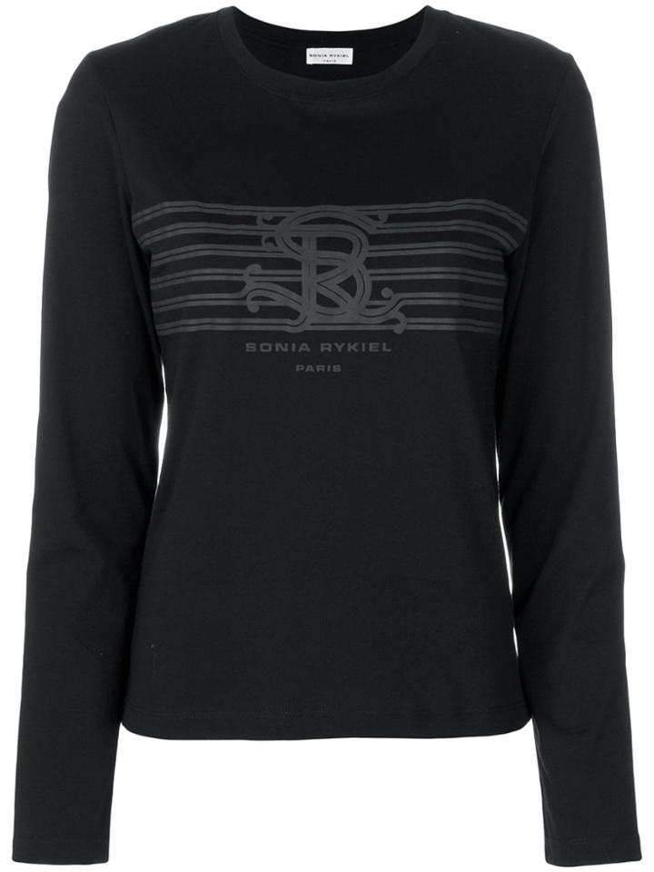 Sonia Rykiel Logo Print T-shirt - Black