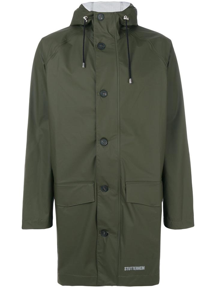 Stutterheim - Ekeby Raincoat - Men - Polyamide/polyurethane - L, Green, Polyamide/polyurethane
