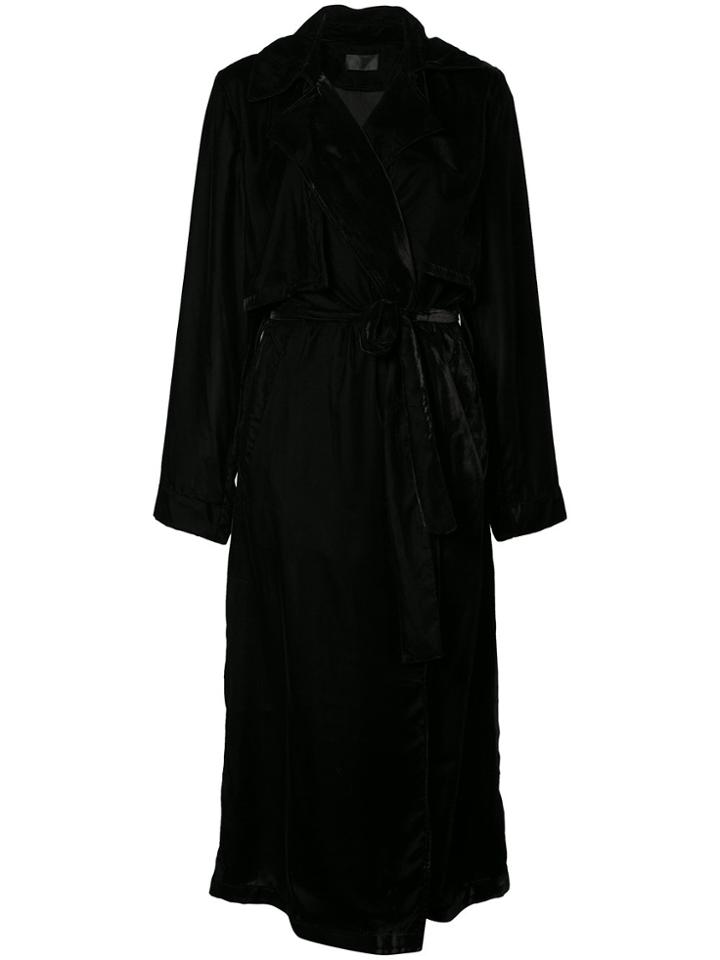 Rta Belted Trench Coat - Black