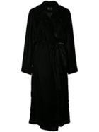 Rta Belted Trench Coat - Black