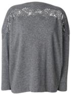 Ermanno Scervino - Lace Trim Sweater - Women - Wool/cashmere - 42, Grey, Wool/cashmere