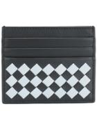 Bottega Veneta Checkerboard Intrecciato Card Holder - Black