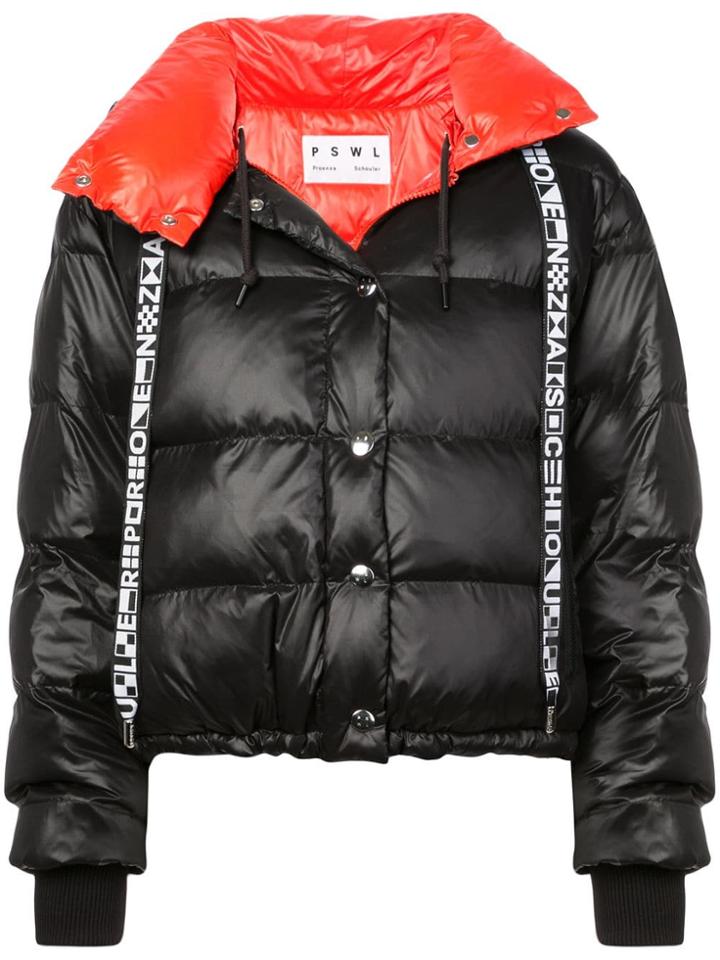 Proenza Schouler Pswl Hooded Puffer Jacket - Black