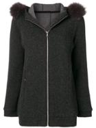 Woolrich Hooded Zipped Cardigan - Grey