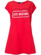 Love Moschino Glitter Heart T-shirt Dress - Red
