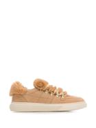 Hogan Faux-fur Trimmed Sneakers - Neutrals