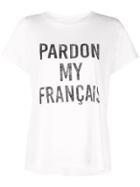 Cinq A Sept Pardon My Français T-shirt - White