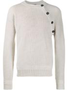 Lanvin Button Shoulder Knitted Sweater - Neutrals
