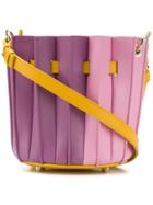 Sara Battaglia Plisse Bucket Bag - Pink