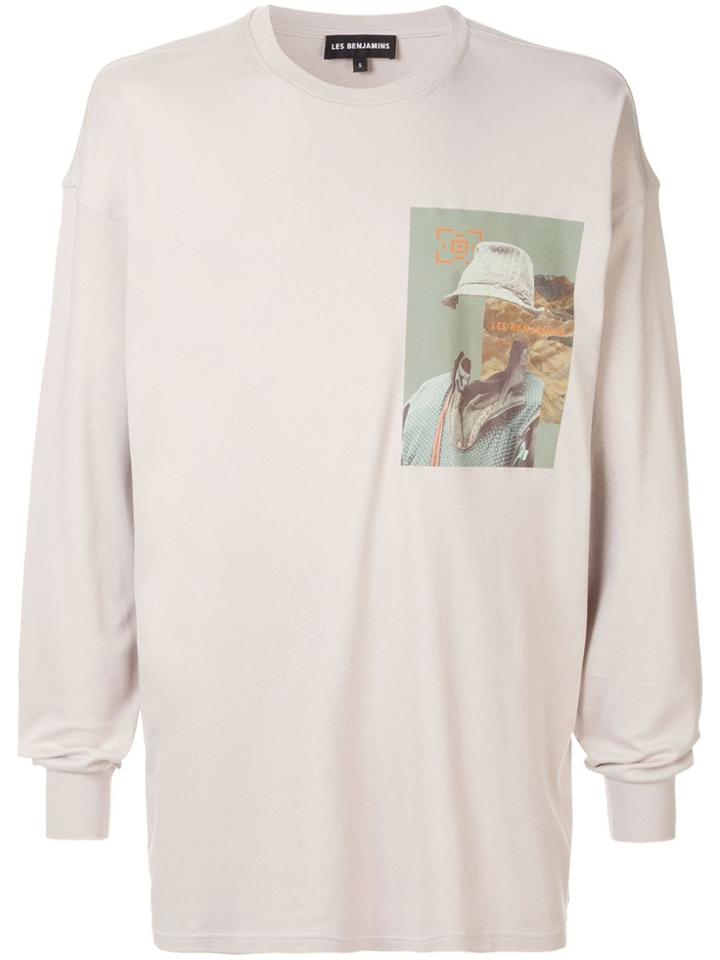 Les Benjamins Printed Long Sleeved T-shirt - Neutrals