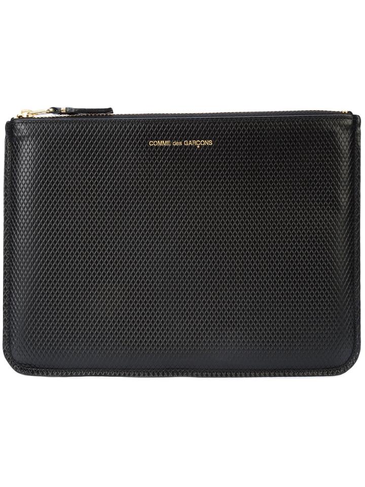 Comme Des Garçons Play Zipped Logo Pouch - Black