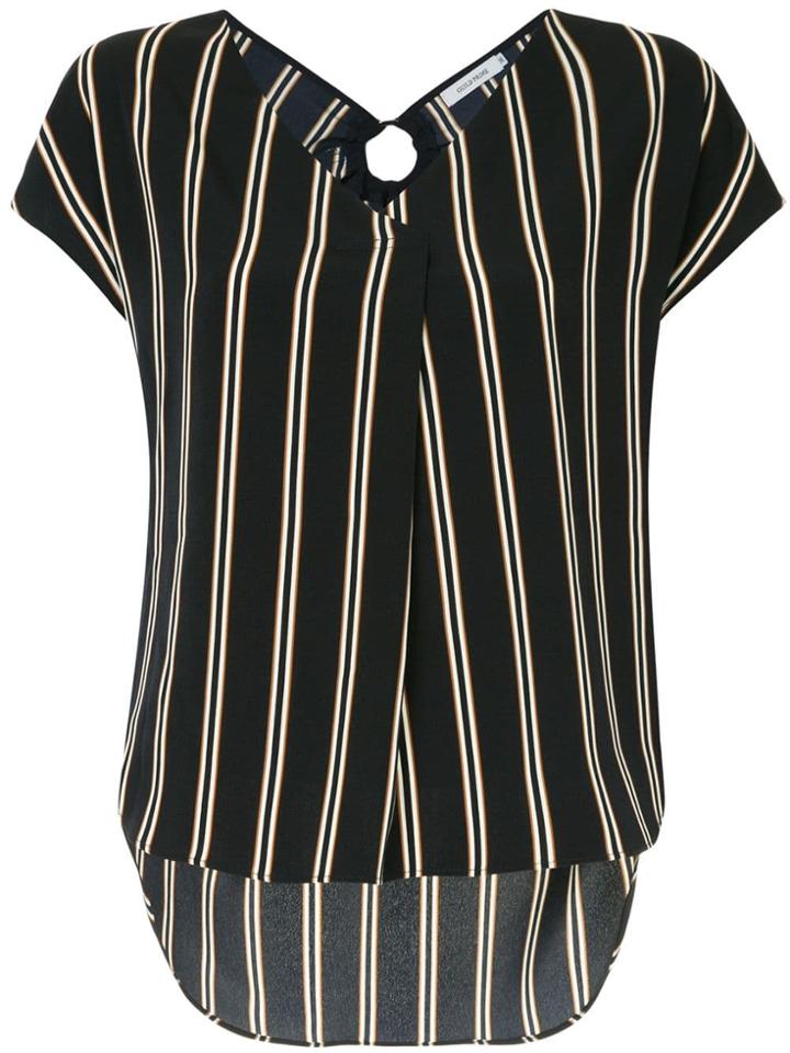Guild Prime Striped V-neck T-shirt - Blue