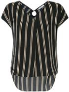 Guild Prime Striped V-neck T-shirt - Blue