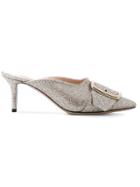 Casadei Glittered Alexa Mules - Metallic