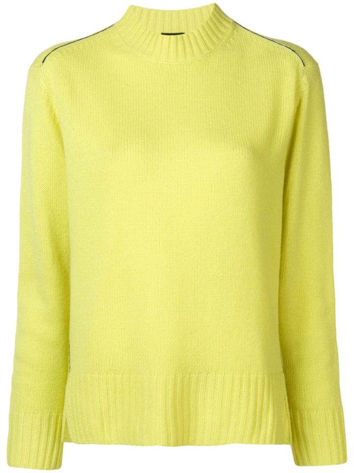 Joseph Long-sleeve Fitted Sweater - Yellow