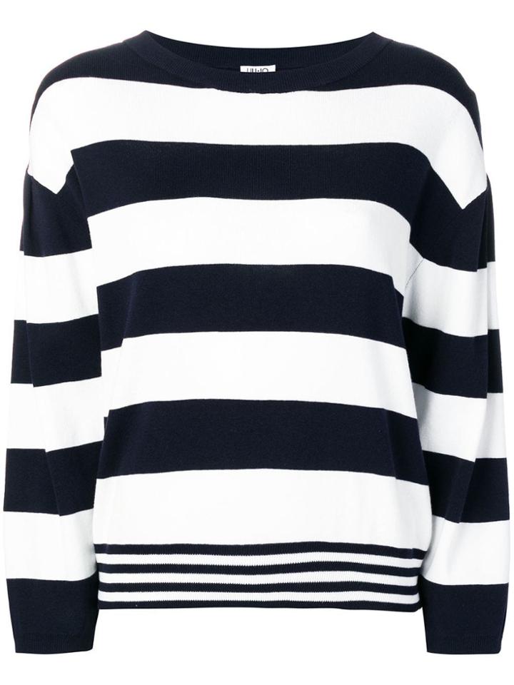 Liu Jo Striped Knitted Jumper - Blue