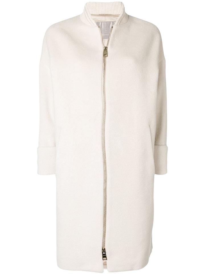 Herno Full Zipped Coat - Neutrals