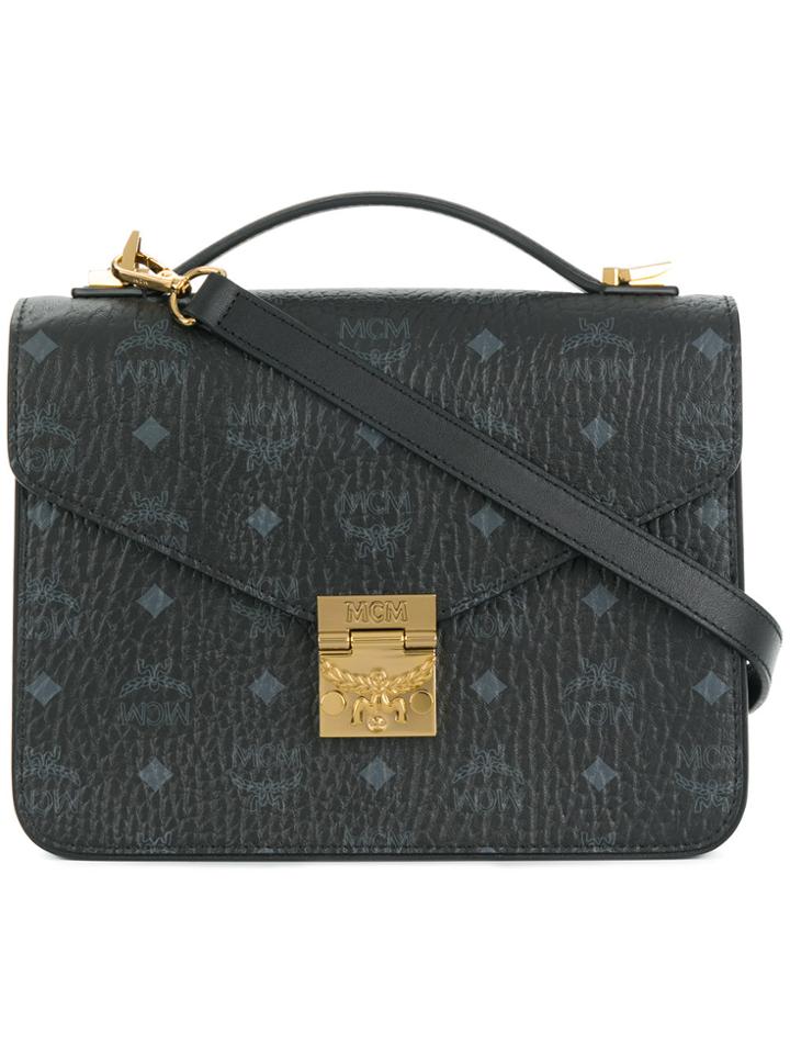 Mcm Patricia Visetos Tote - Black