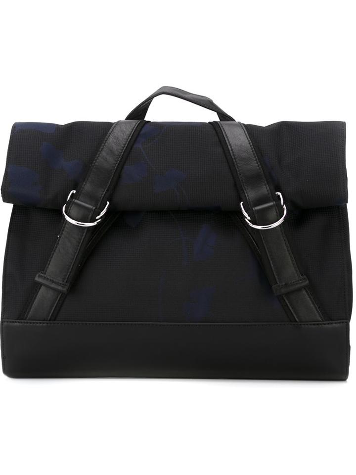 Carven Roll Top Satchel, Adult Unisex, Blue, Polyester/leather