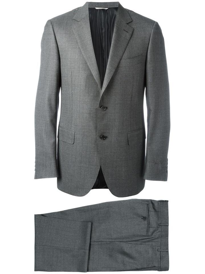 Canali Three Piece Suit, Men's, Size: 56, Grey, Cupro/wool