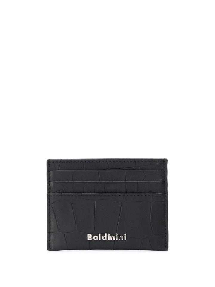Baldinini Crocodile Effect Cardholder - Black