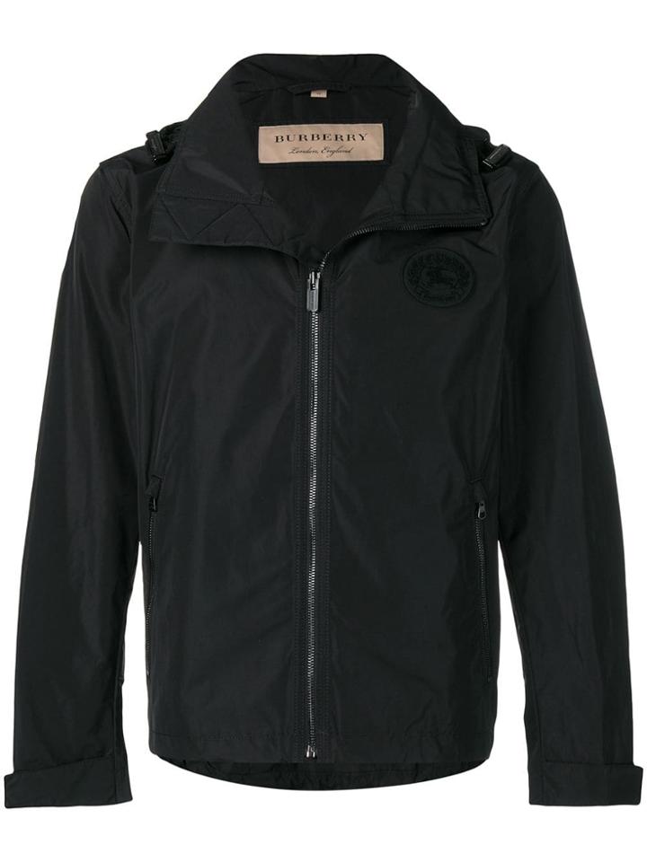 Burberry Packaway Hood Shape-memory Taffeta Jacket - Black