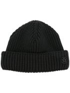 Maison Michel Ribbed Beanie Hat - Black