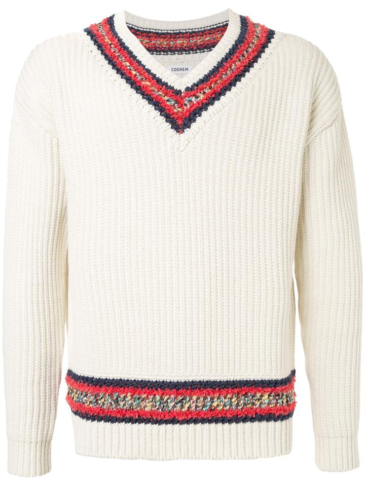 Coohem Fancy Tilden Sweater - White