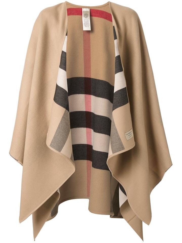 Burberry House Check Reversible Cape, Women's, Brown, Merino