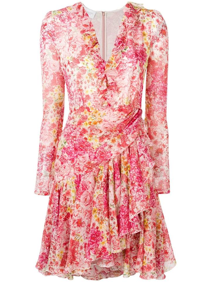 Giambattista Valli Floral Ruffled Dress - Pink