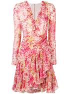 Giambattista Valli Floral Ruffled Dress - Pink