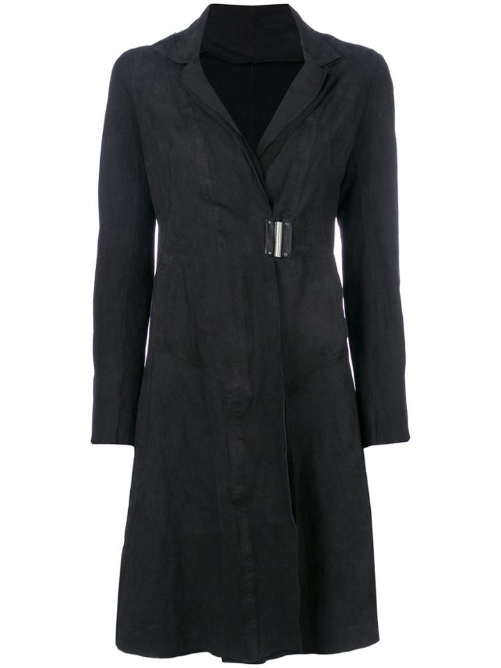 Isaac Sellam Experience Clasp-fastened Fitted Coat - Black