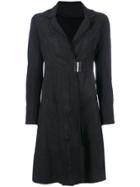 Isaac Sellam Experience Clasp-fastened Fitted Coat - Black