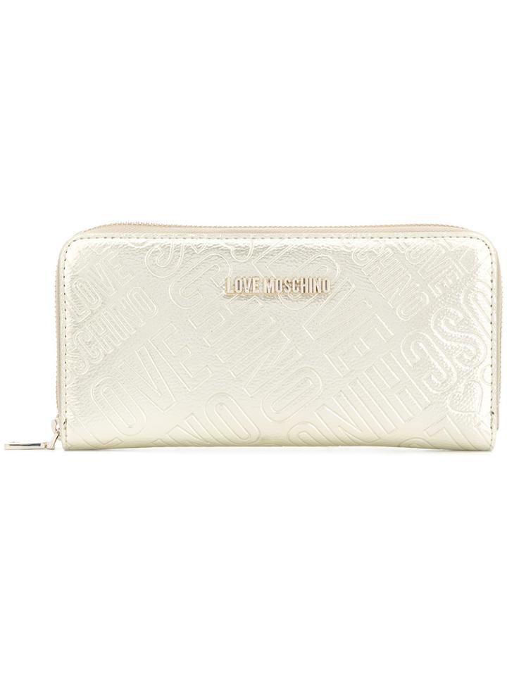 Love Moschino Embossed Logo Wallet - Metallic