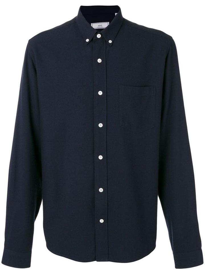 Ami Paris Button-down Shirt - Blue