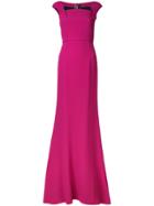 Roland Mouret Long Evening Dress - Pink & Purple