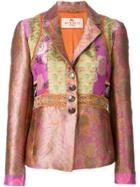 Etro Floral Patchwork Blazer - Pink & Purple