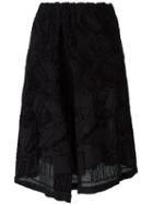 Issey Miyake Cauliflower 'flocky ' Skirt, Women's, Black, Cotton/polyurethane