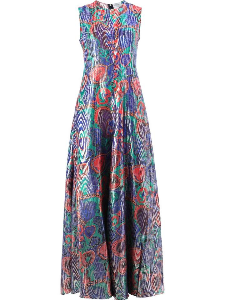 Maison Rabih Kayrouz Abstract Print Sleeveless Dress - Multicolour