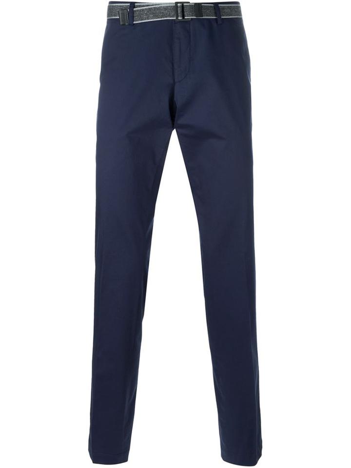 Boss Hugo Boss Stanino Trousers, Men's, Size: 52, Blue, Cotton/spandex/elastane