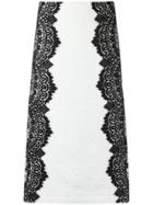 Olympiah Lace Panels Midi Skirt - White