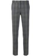 Kiltie Plaid Print Trousers - Grey